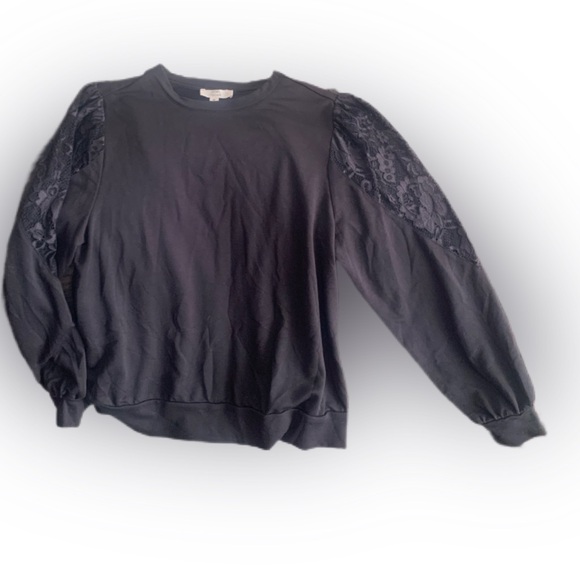 Pre Owned Women's Como Vintage Long Sleeve Banded Bottom Wrist Shirt Sz M Goth - Picture 1 of 6